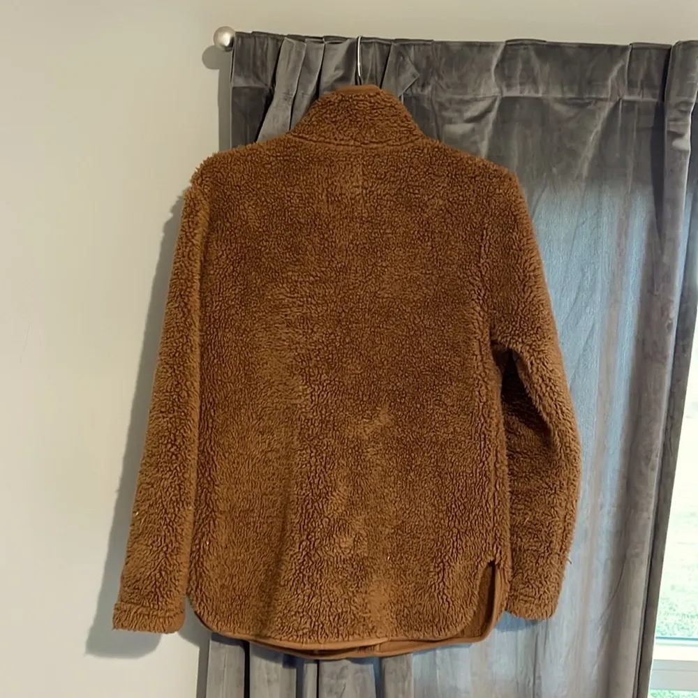 Cozy Sherpa Jacket Brown Fleece Womens Small - Image 9