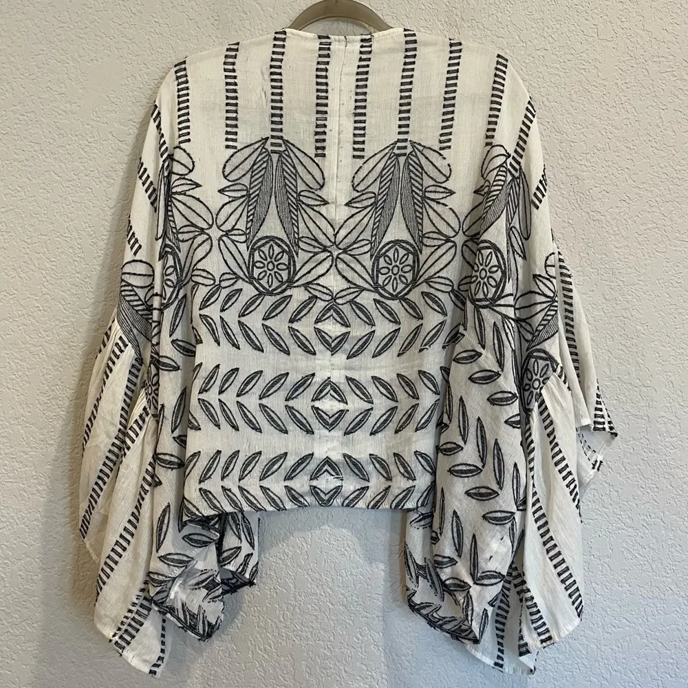 Anthropologie Akemi + Kin Annabella Ruffled Kimono - Full Gorgeous Embroidery! - Image 7