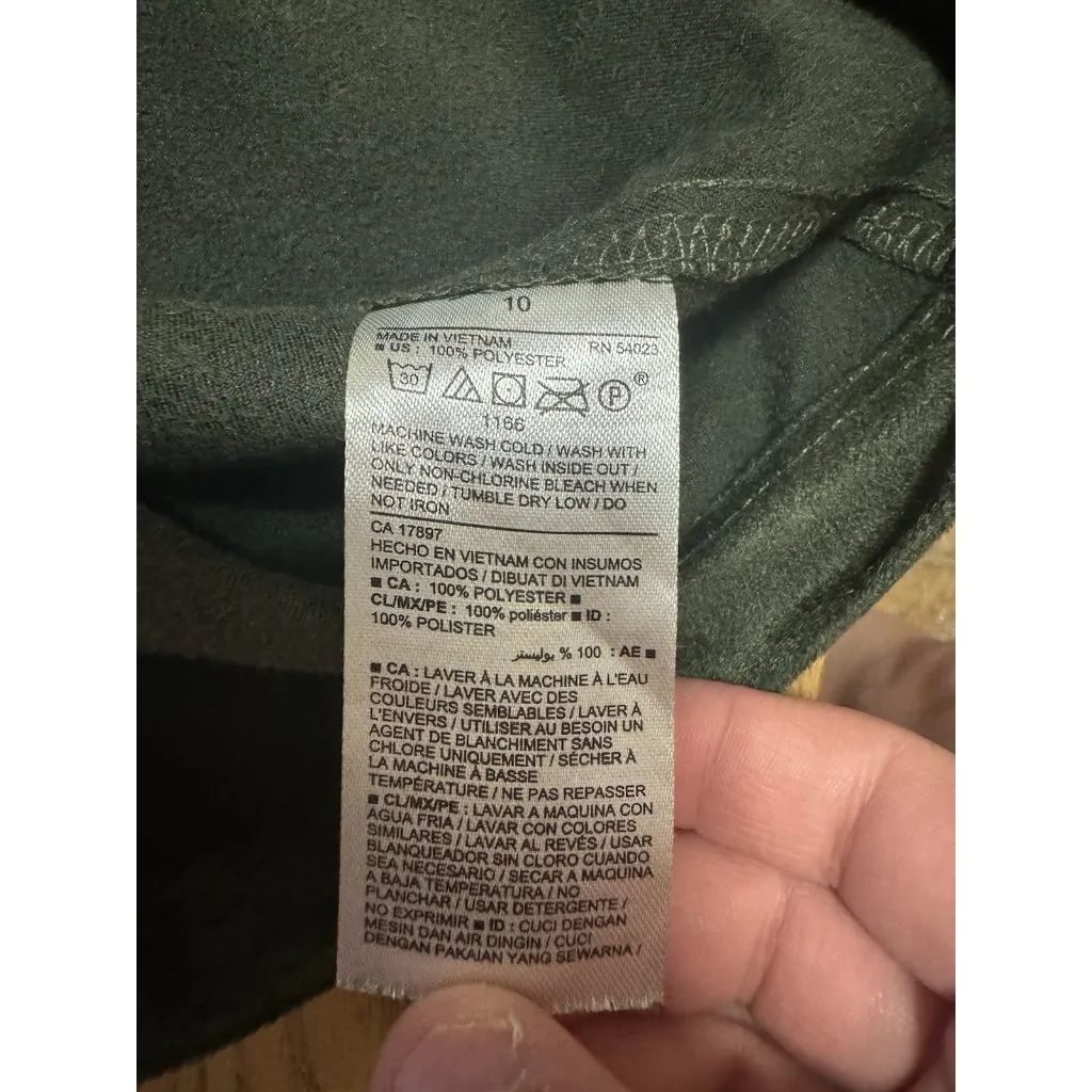 Old Navy Womens Mini Faux Suede Skirt Academia Size 10 Green‎ Festival Boho Sexy - Image 7