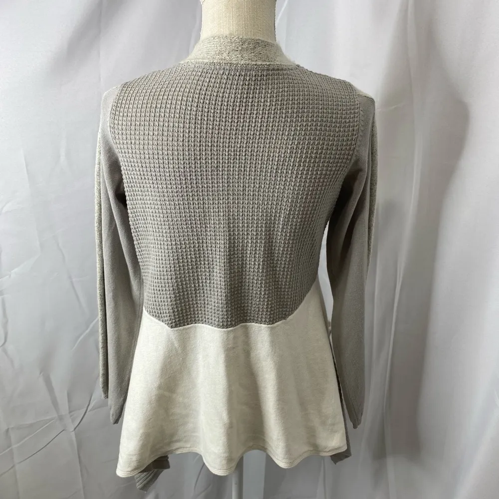 Logo by Lori Goldstein XXS cardigan sweater asymmetrical hem color block - Image 8