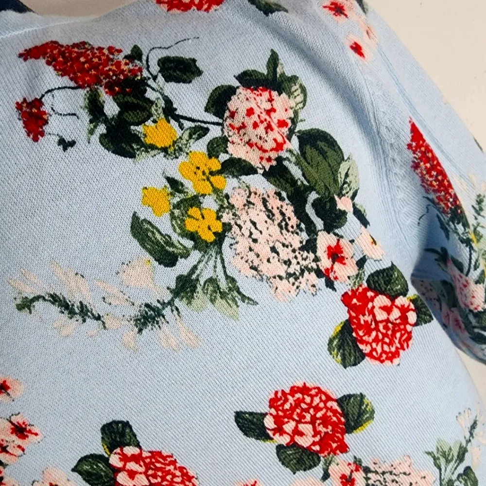 New York & Co Floral Button Down Cardigan Sweater - Image 3