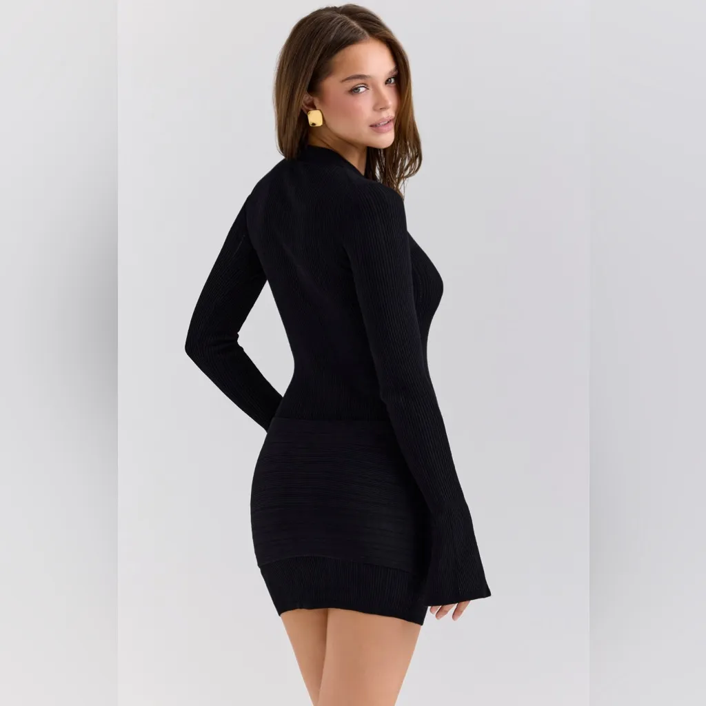 HOUSE OF CB AZIZA Black Long Sleeve Mini Dress, Size X-Small, $239 - Image 6