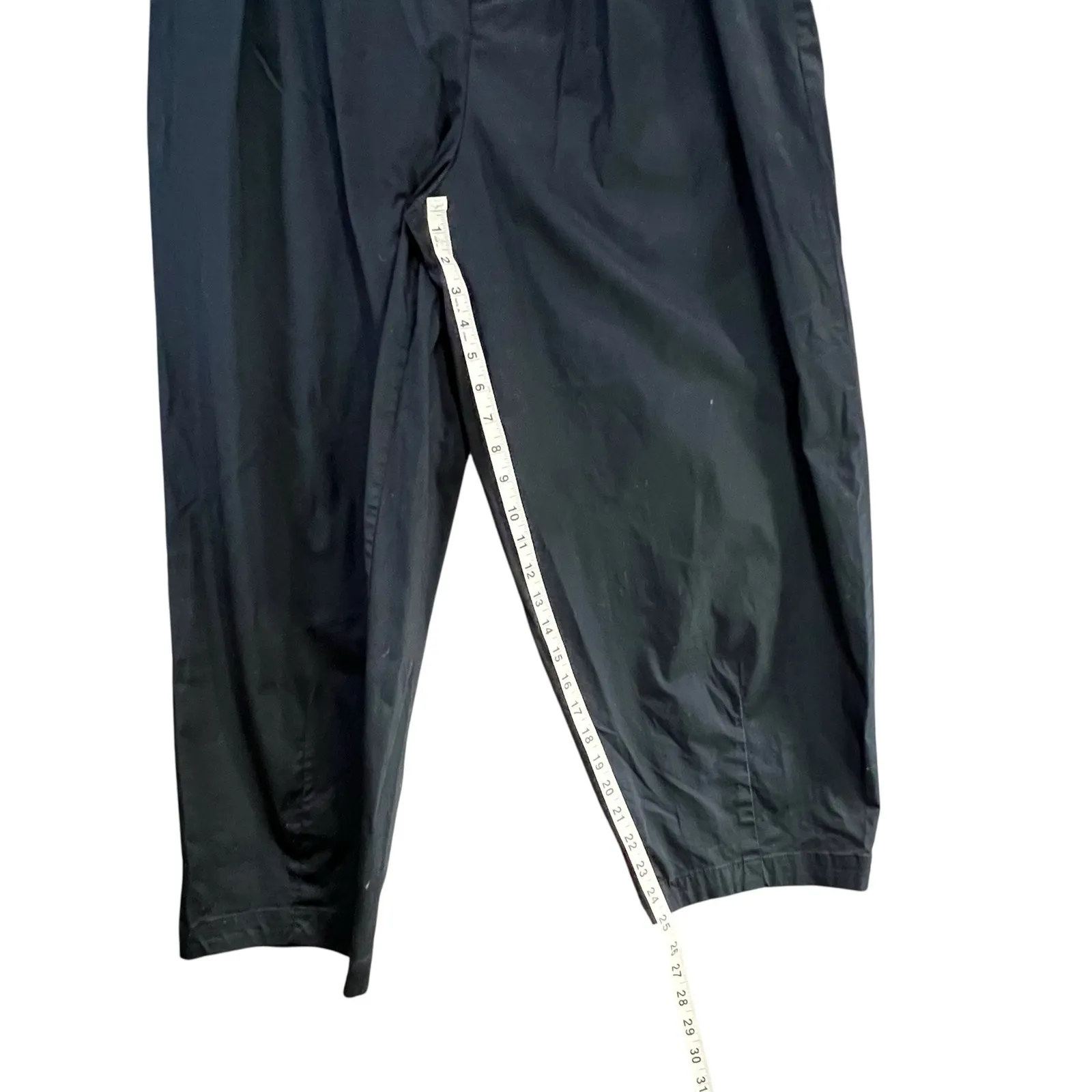 Anthropologie Maeve Curve Poplin Barrel Pants Womens XS Black High Rise Modern - Image 10