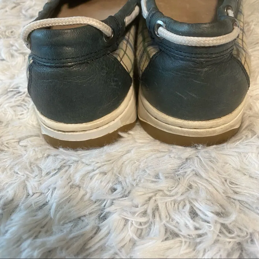 Oliver from Naturalizer Green Leather White Detail Comfy Preppy Top Siders Sz 7 - Image 7