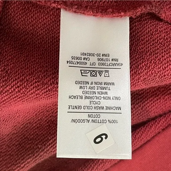 NWT HUDSON Tie Dye Hoodie with Cutout Back in Cabernet Fatigue Size‎ Small - Image 12