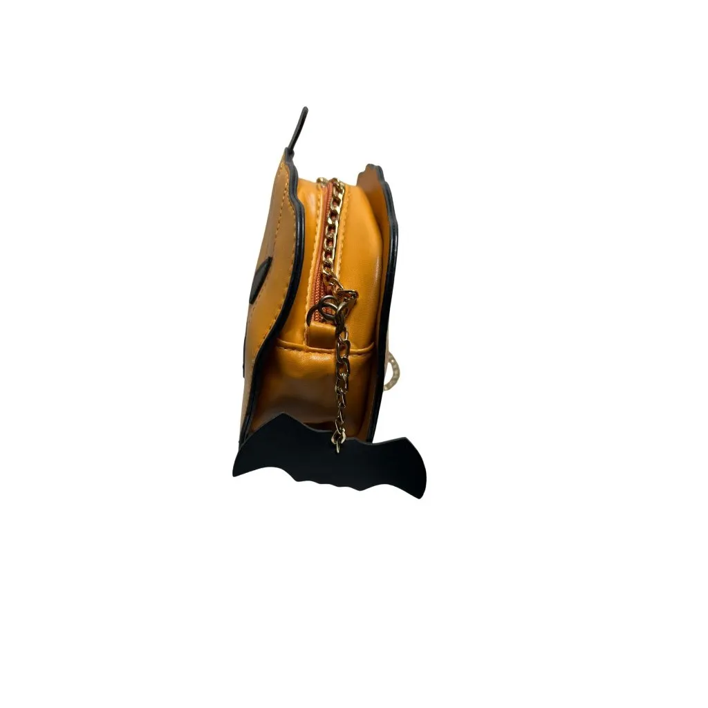 Pumpkin-Shaped Crossbody Purse With A Removable Chain Strap Halloween Fashion - Image 4