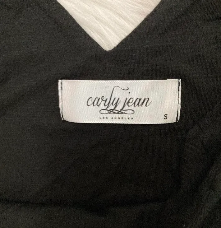 Carly Jean Los Angeles Black Holly Tie Front Midi Dress - Image 8