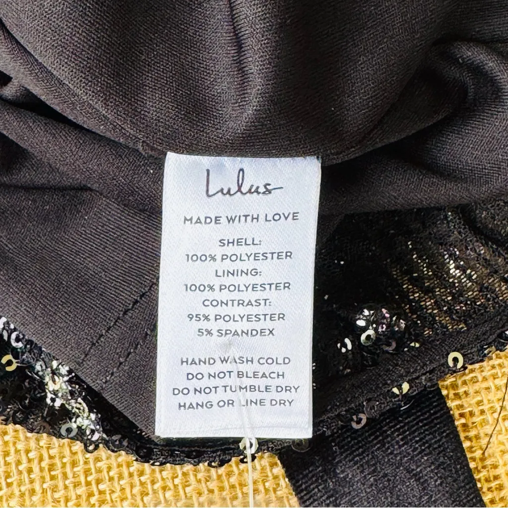 Lulus Spotlight Sparkler Black Sequin Polka Dot Backless Mini Dress Size Small - Image 13