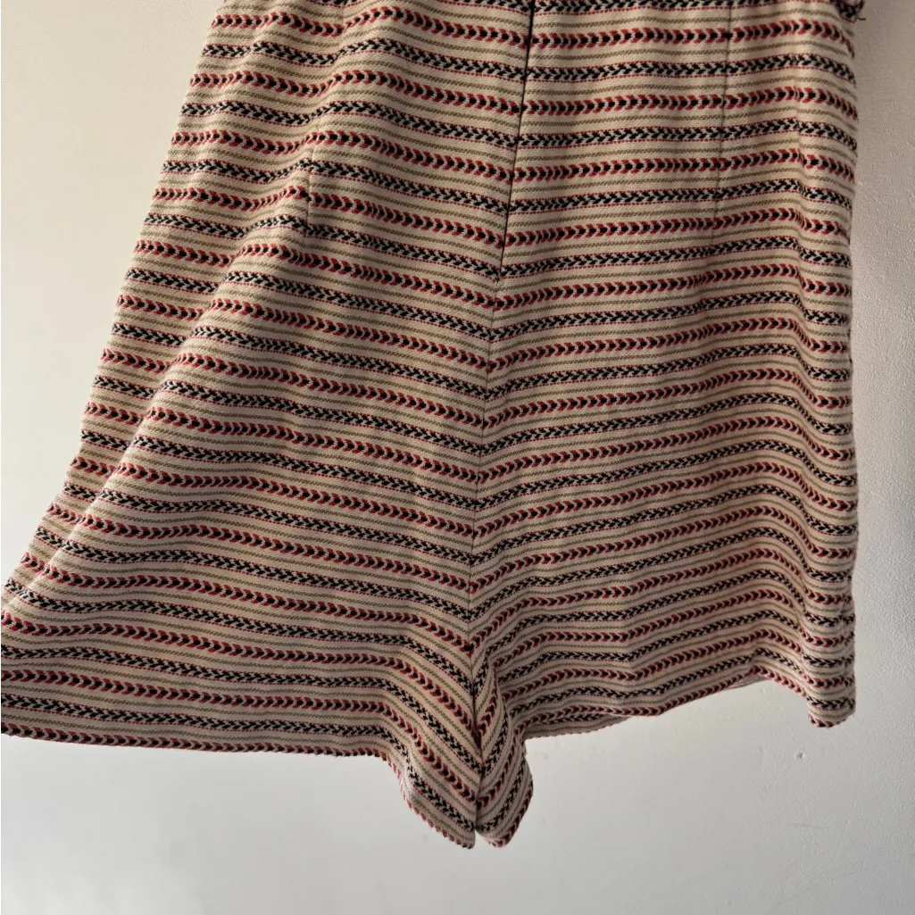 Zara Cream Embroidered Cutout Romper Dress Aztec Pattern Print - Image 6