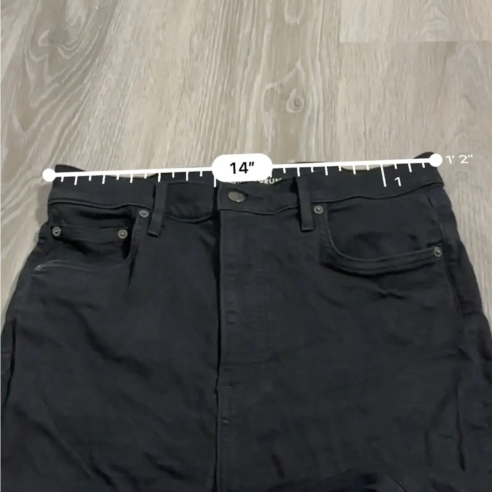 Denim Forum The Lola High Rise Skinny Crop Raw Hem Jeans Size‎ 29 Black - Image 11