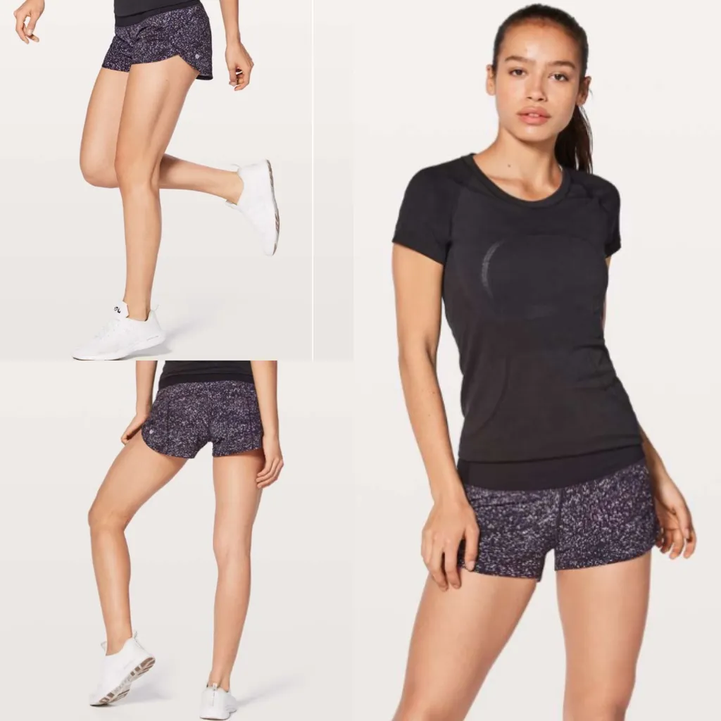 Lululemon Speed Up Athletic Shorts Crystalline Multi Black Purple Size 10 - Image 2