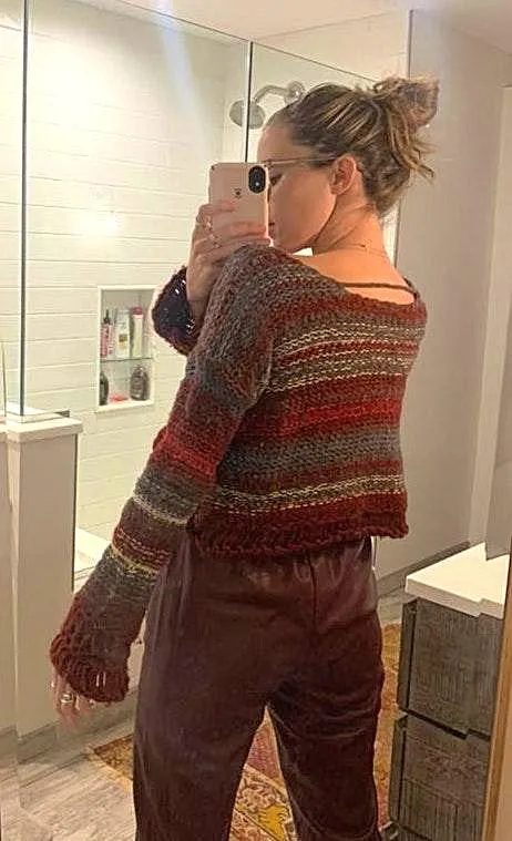 Free People Cropped Knit Sweater - Image 3