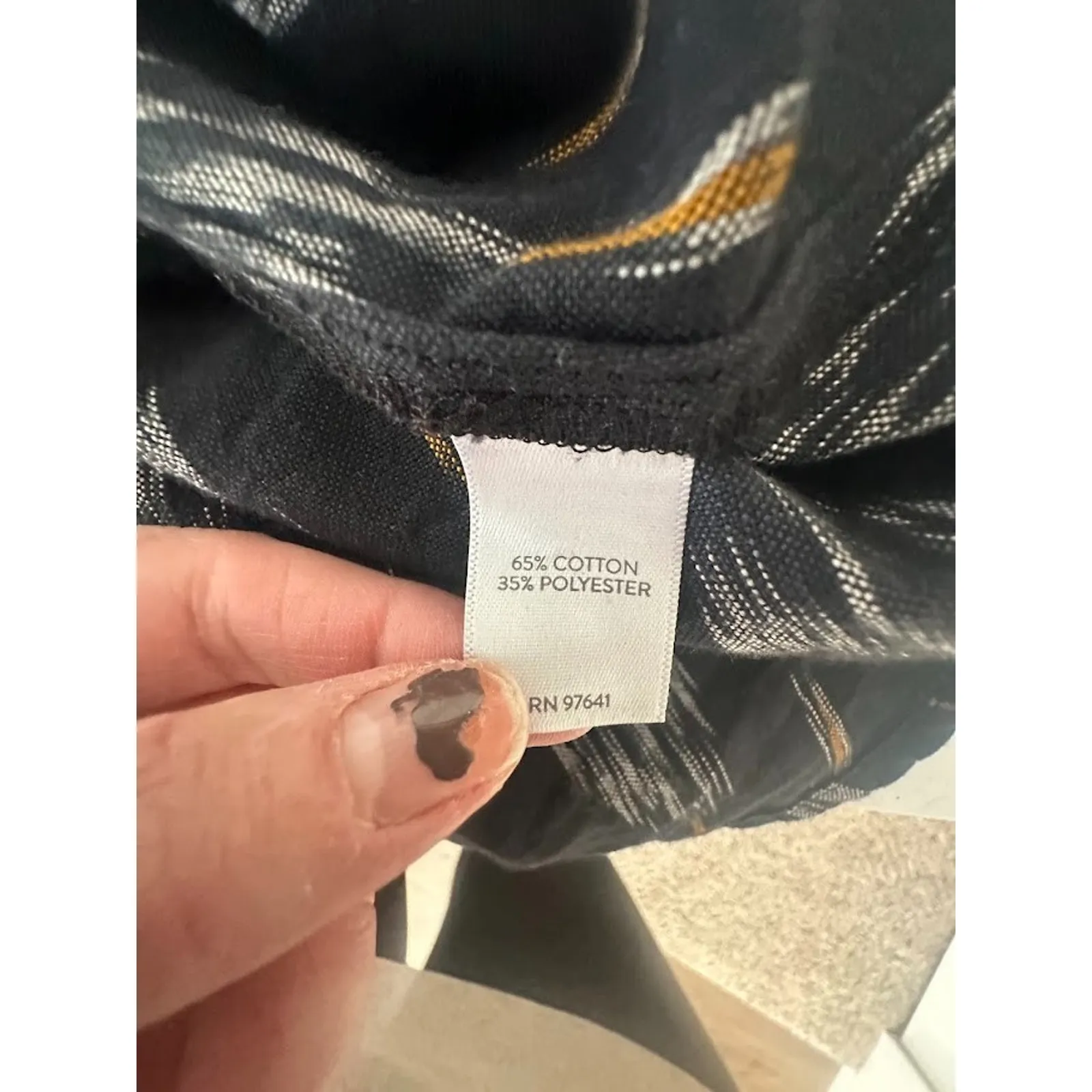 Pure J Jill Blouse Womens Size 2X Black V - Image 5