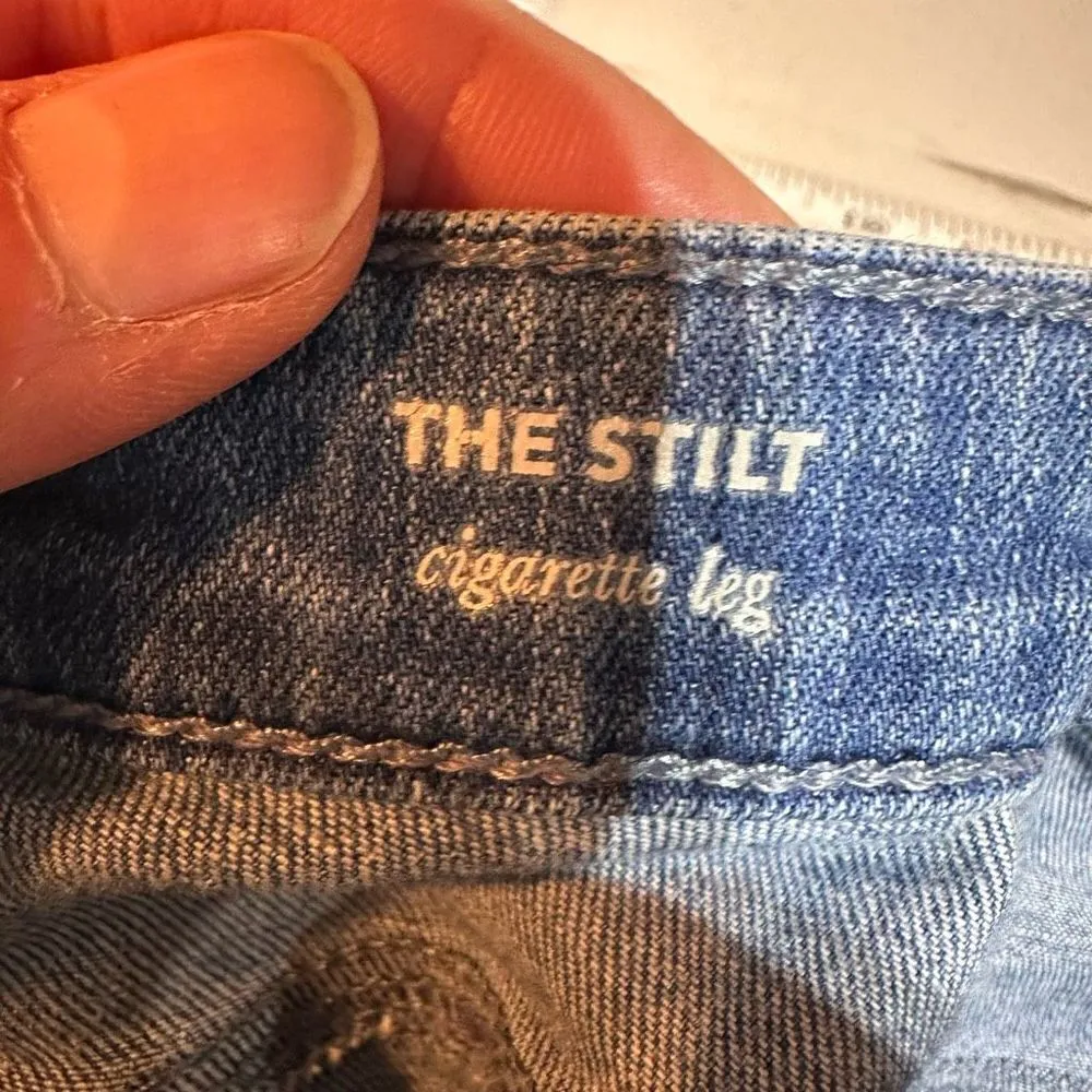 AG Adriano Goldschmied Women's The Stilt Cigarette Leg Jeans Blue Denim Size 28R - Image 12