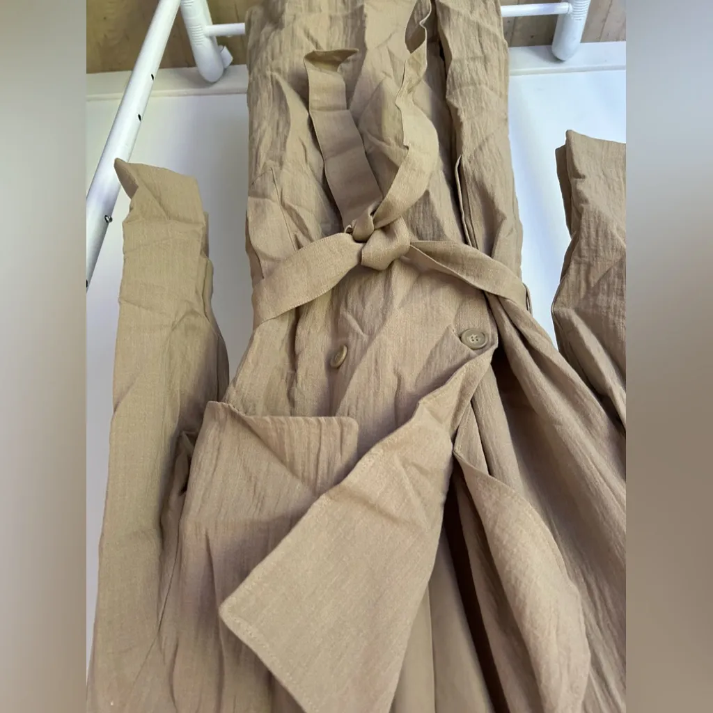 $85‎ NWOT H&M Beige Trench Coat Size XS - Image 3