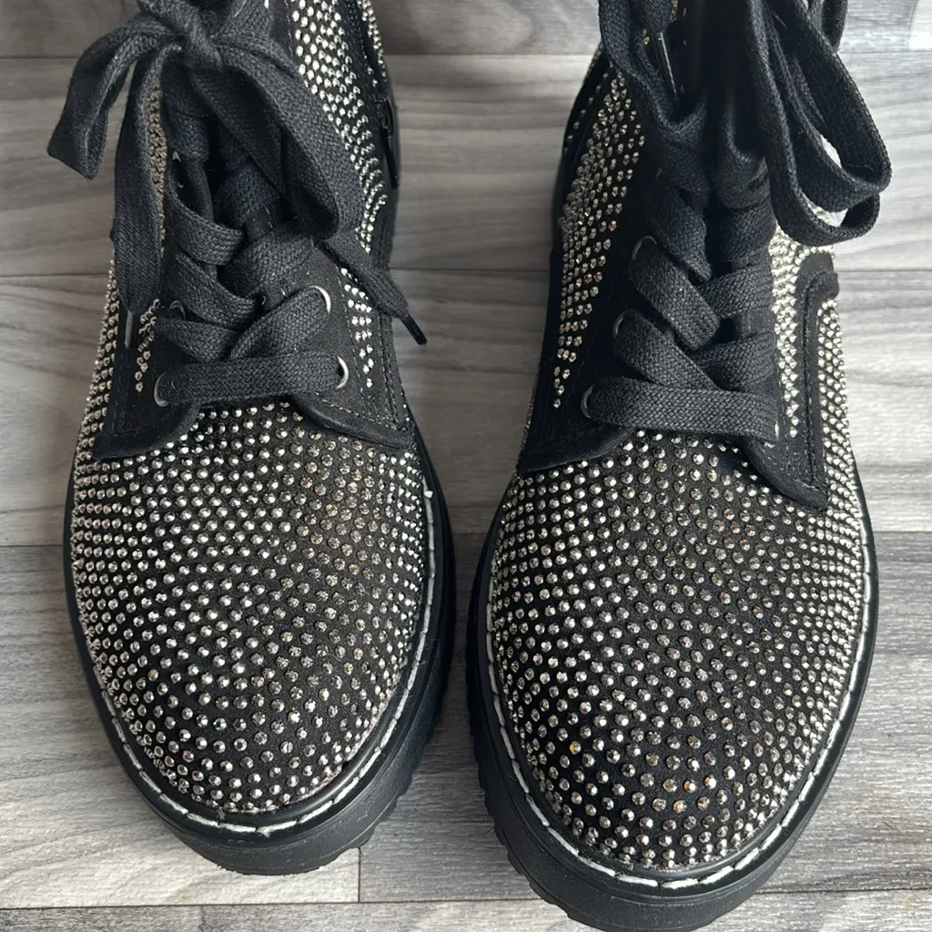 Madden Girl  Black Studded Combat Boots - Image 8