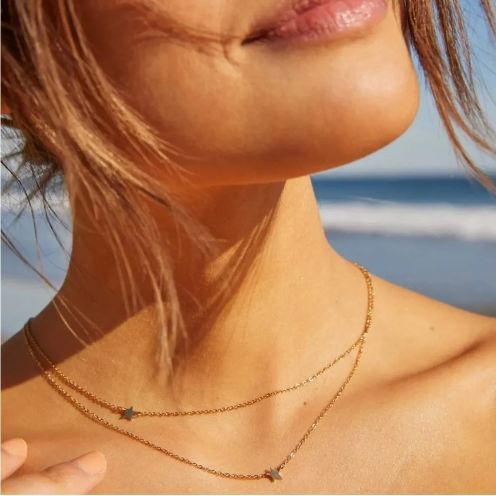 Jennifer Zeuner Gold Star Double Necklace - Image 2