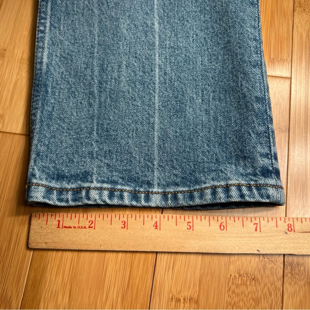 Reformation Women’s Liza Ultra High Rise Straight Jeans in Malta Wash Blue|Sz:31 - Image 7