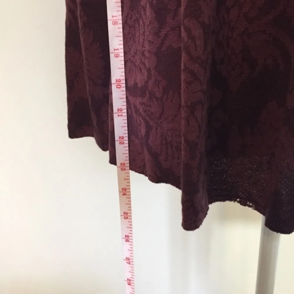 NWOT Purple  Damask Jacquard Lace Top New - Image 6
