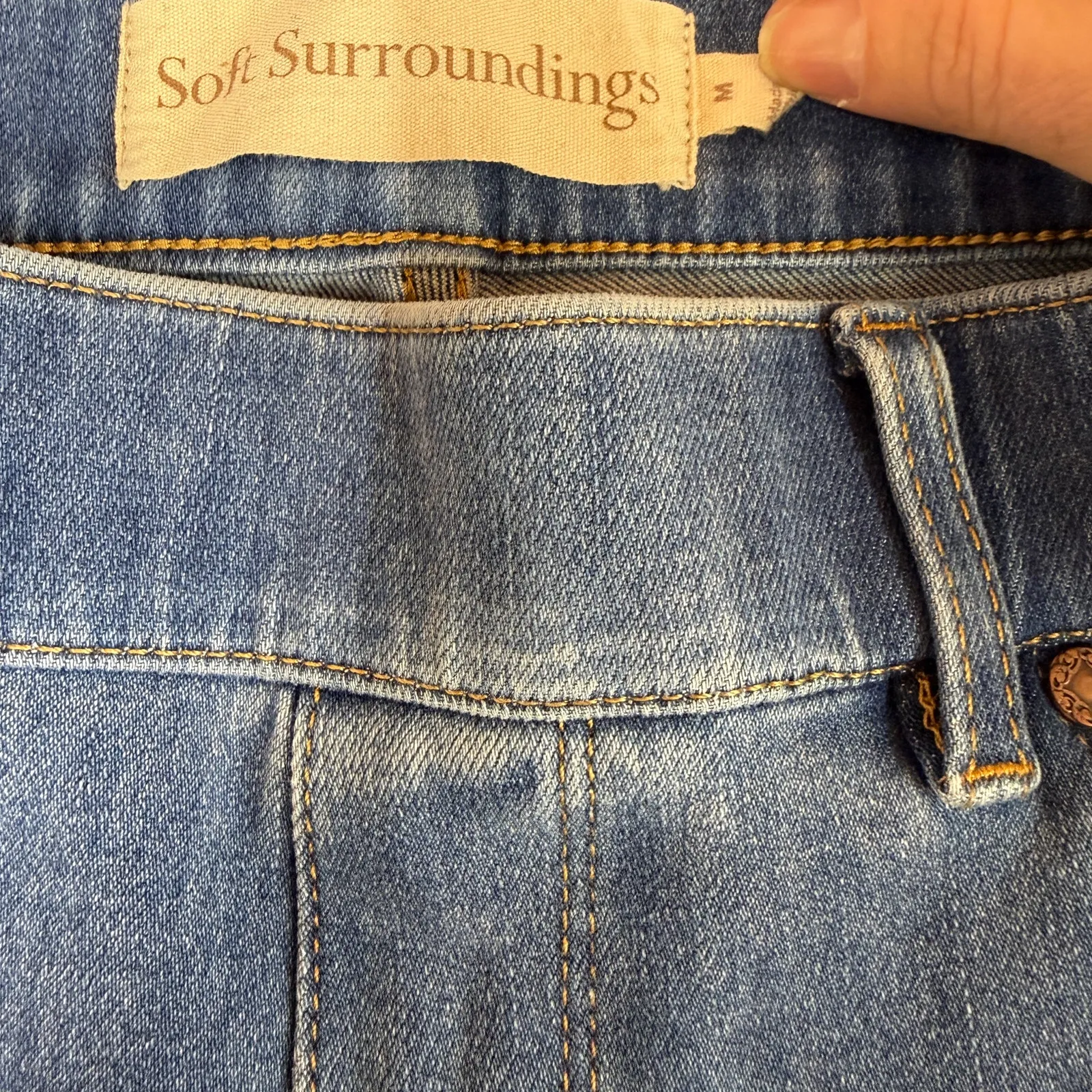 Soft Surroundings Women's Ultimate Denim Pull On Bootcut Jeans Size Medium - Image 7