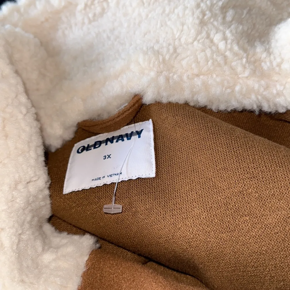 NWOT OLD NAVY Soft-Brushed Sherpa-Trim Jacket for Women - Image 6