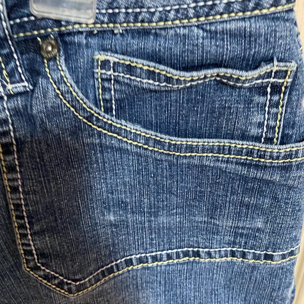 Cato  Distressed Blue Cropped Jeans - Image 3