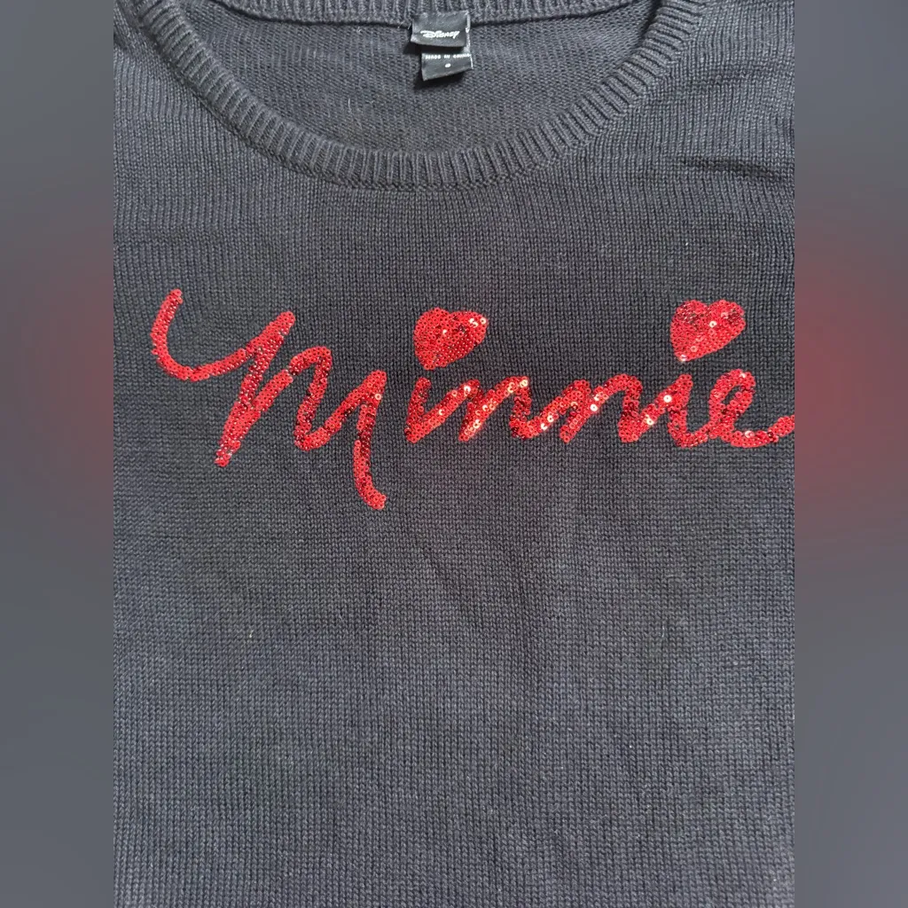 Torrid Black Sweater with Red sequined Minnie Design - Image 6