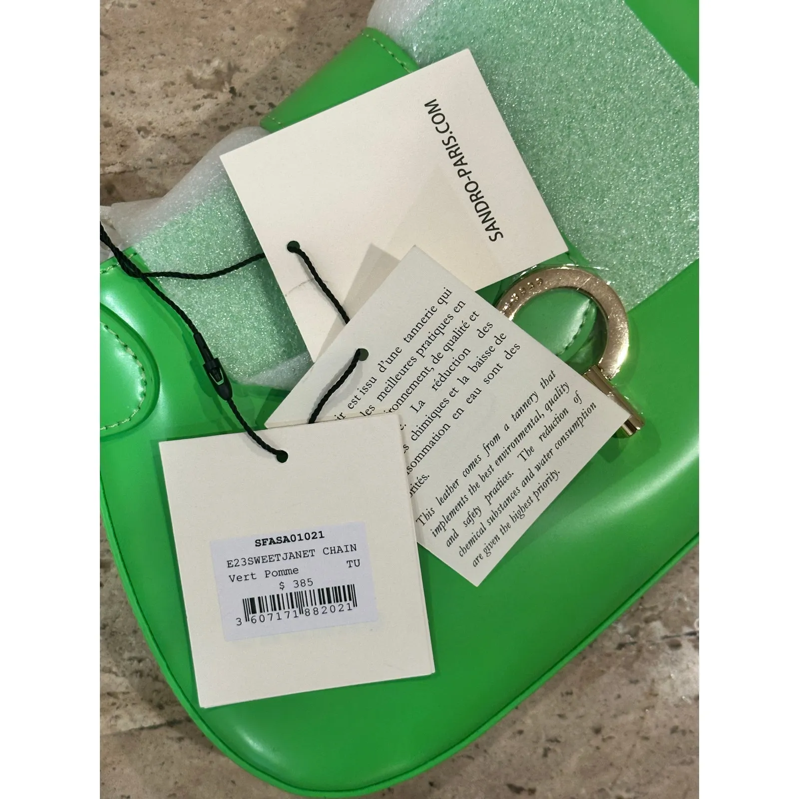 NEW NWT Sandro Janet Leather Bag - Image 5