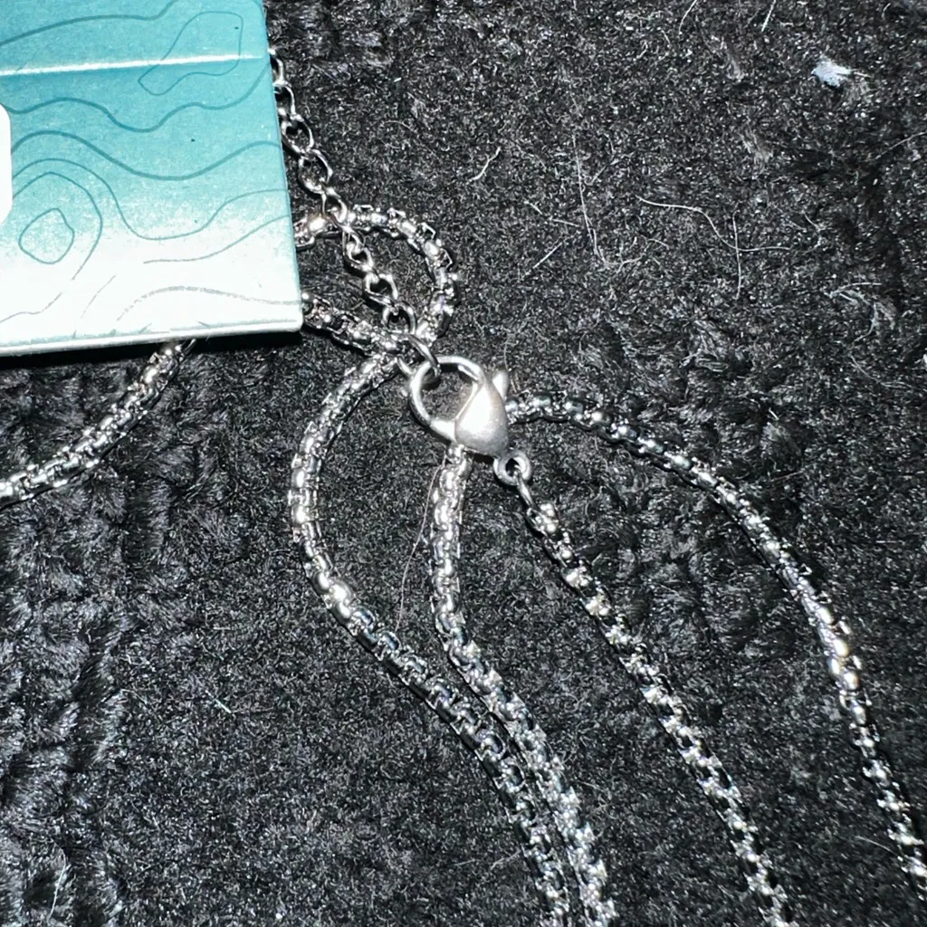 Earthbound Trading Cratered Crescent Moon w/ Skull Stainless Steel Necklace - Image 8
