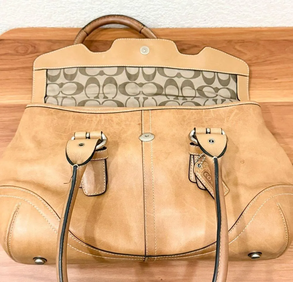 Authentic Y2K COACH 9636 Hampton Gloved Tanned Cowhide Leather Shoulder Bag - Image 8