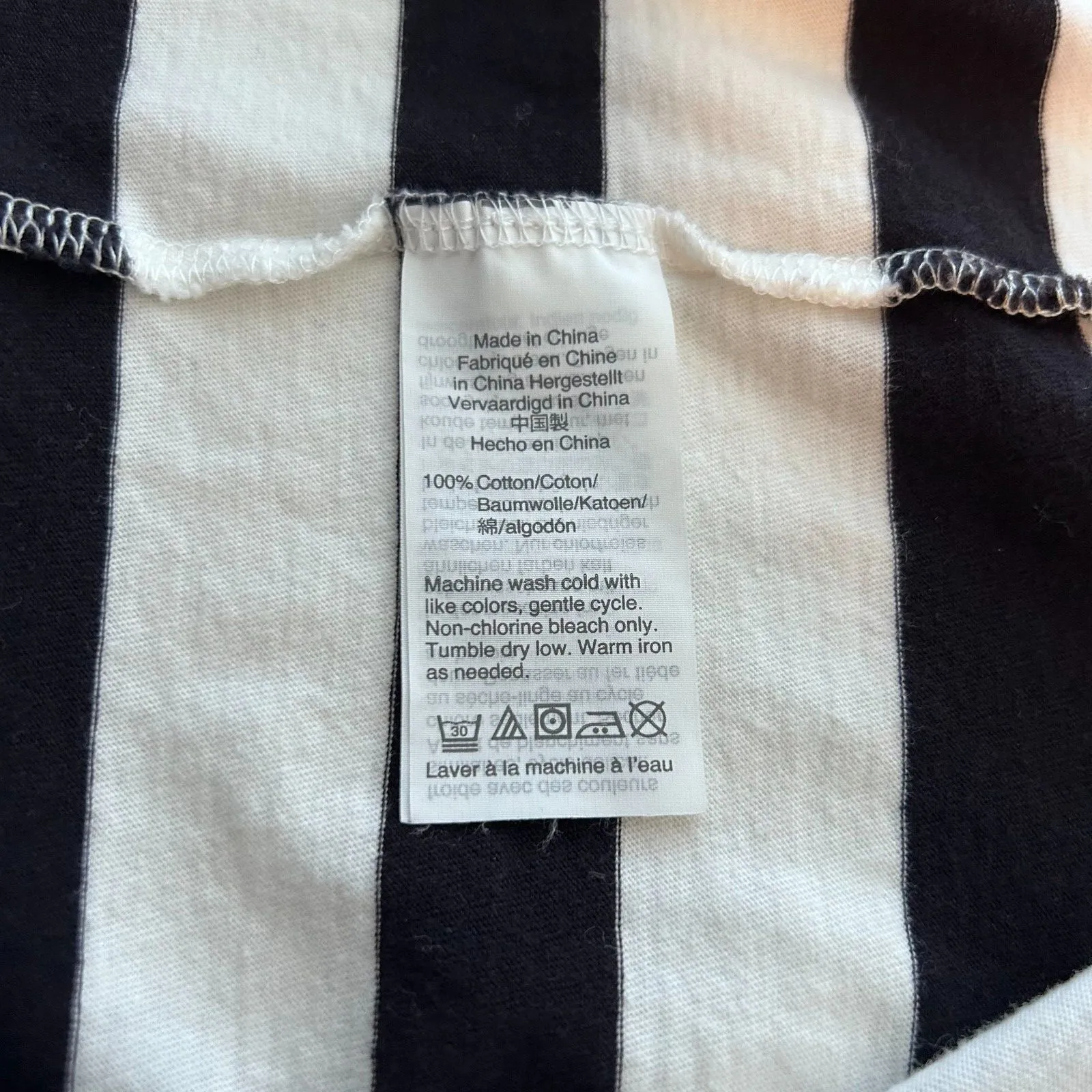 J. Crew Mercantile Women's Crew Kneck Striped Navy White Short Sleeve Tee Small - Image 7