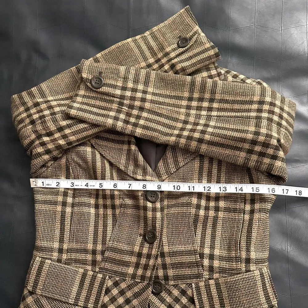 Ann Taylor Single Breasted Plaid Blazer - Image 5
