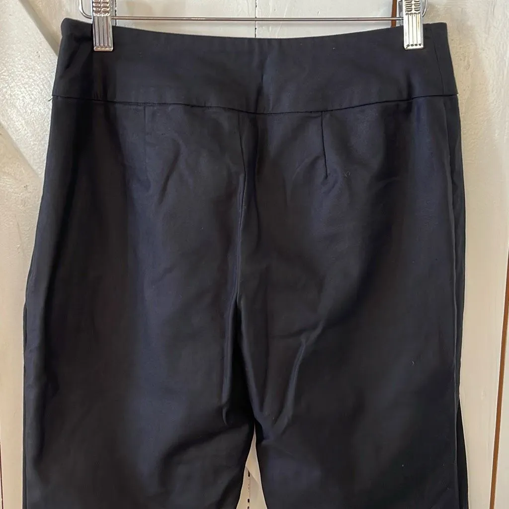 Nic+Zoe Womens Flat Front Mid Rise Straight Leg Slack Pants Black Size 6 - Image 4