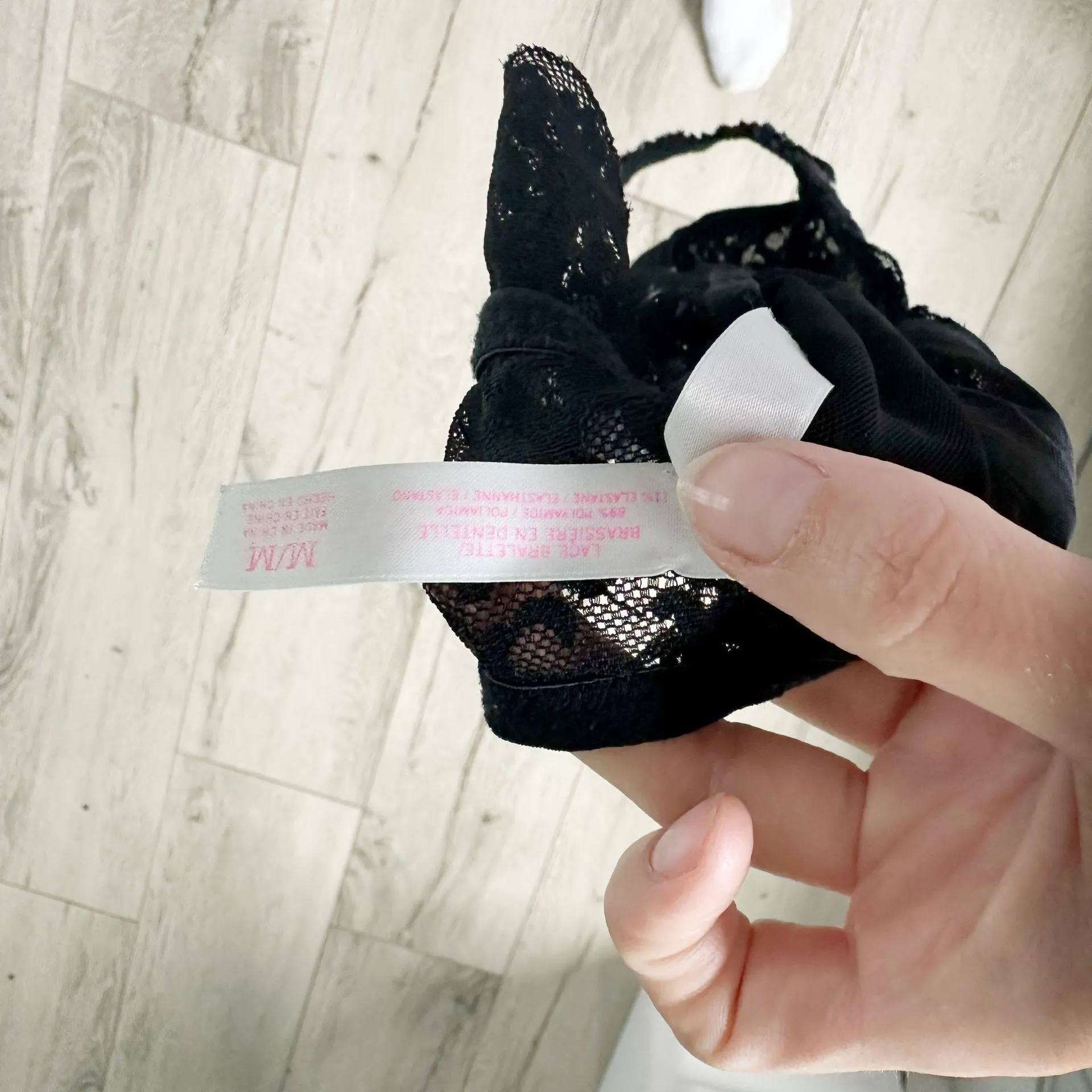 VS PInK black lace rhinestone Bralette  - Image 7