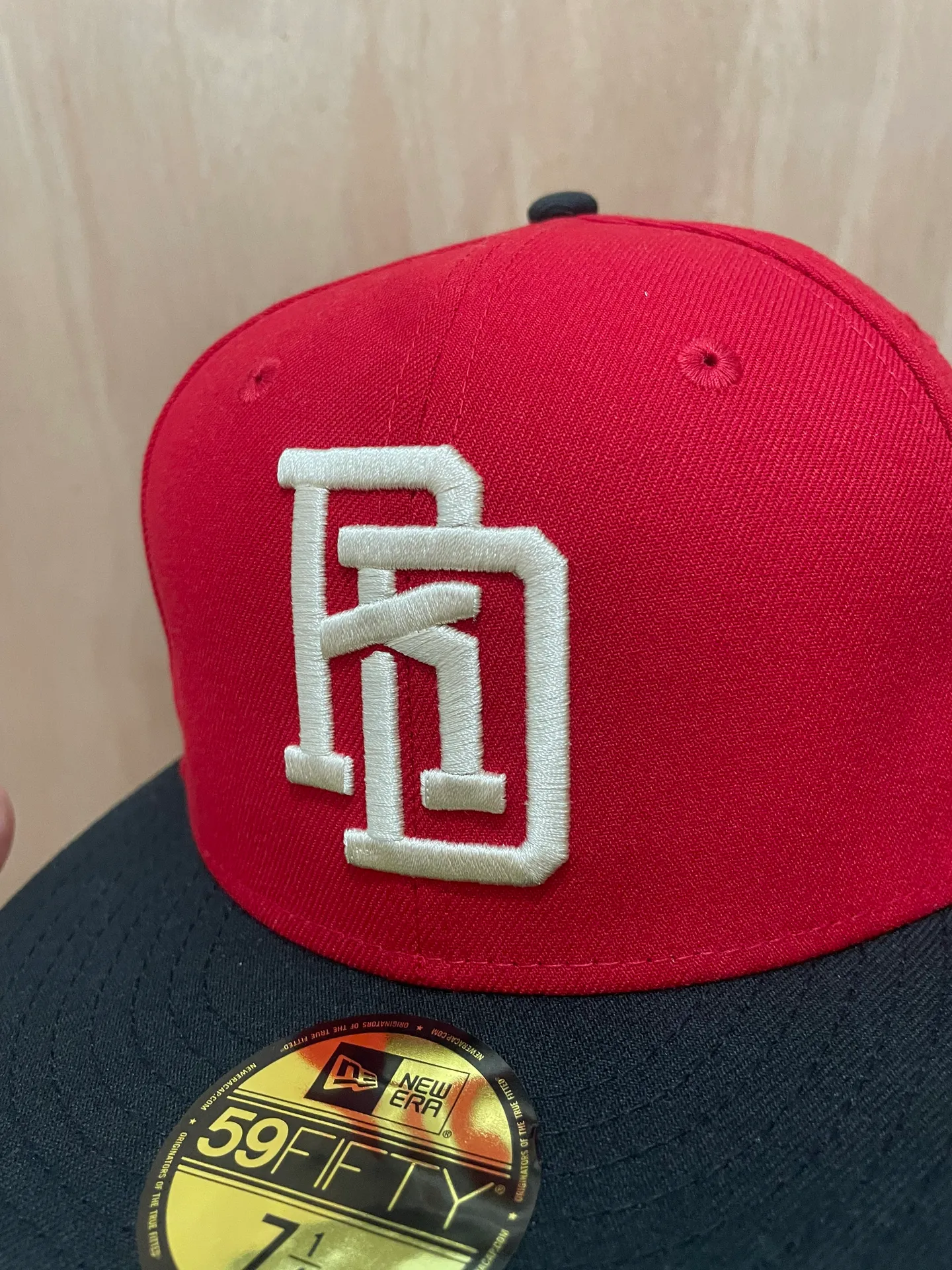 Hat club red Dominican Republic flag patch 59fifty size 7 1/4 brand new  - Image 2