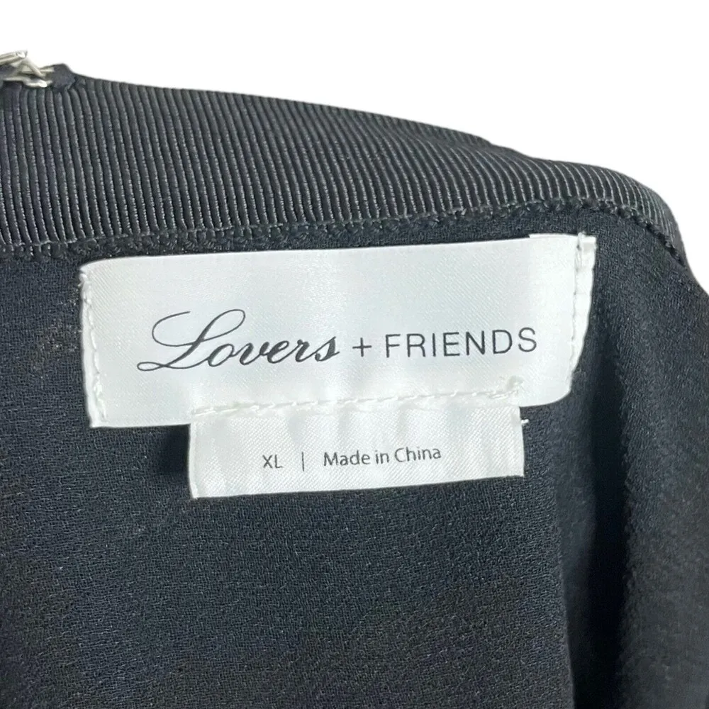 Lovers And Friends Dylane Mini Skirt Black Ruched Overlay Knot Details Size XL - Image 8