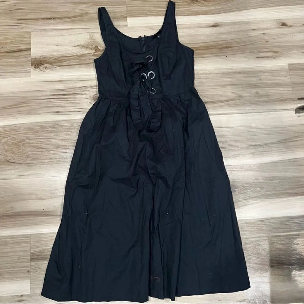 Who What Wear Black Lace Up Dress Women’s XS - Image 2
