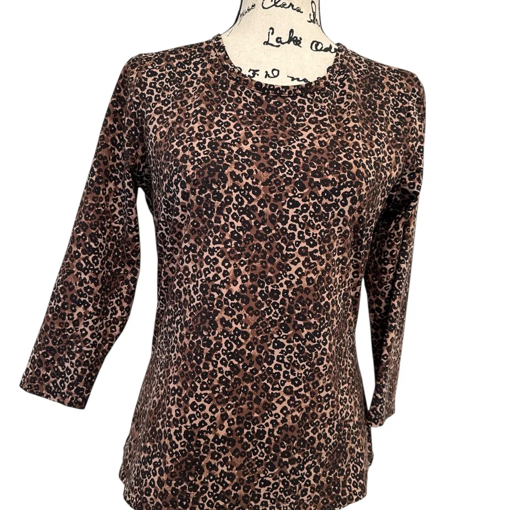 J.McLaughlin Catalina animal print shirt size medium Brown - Image 2