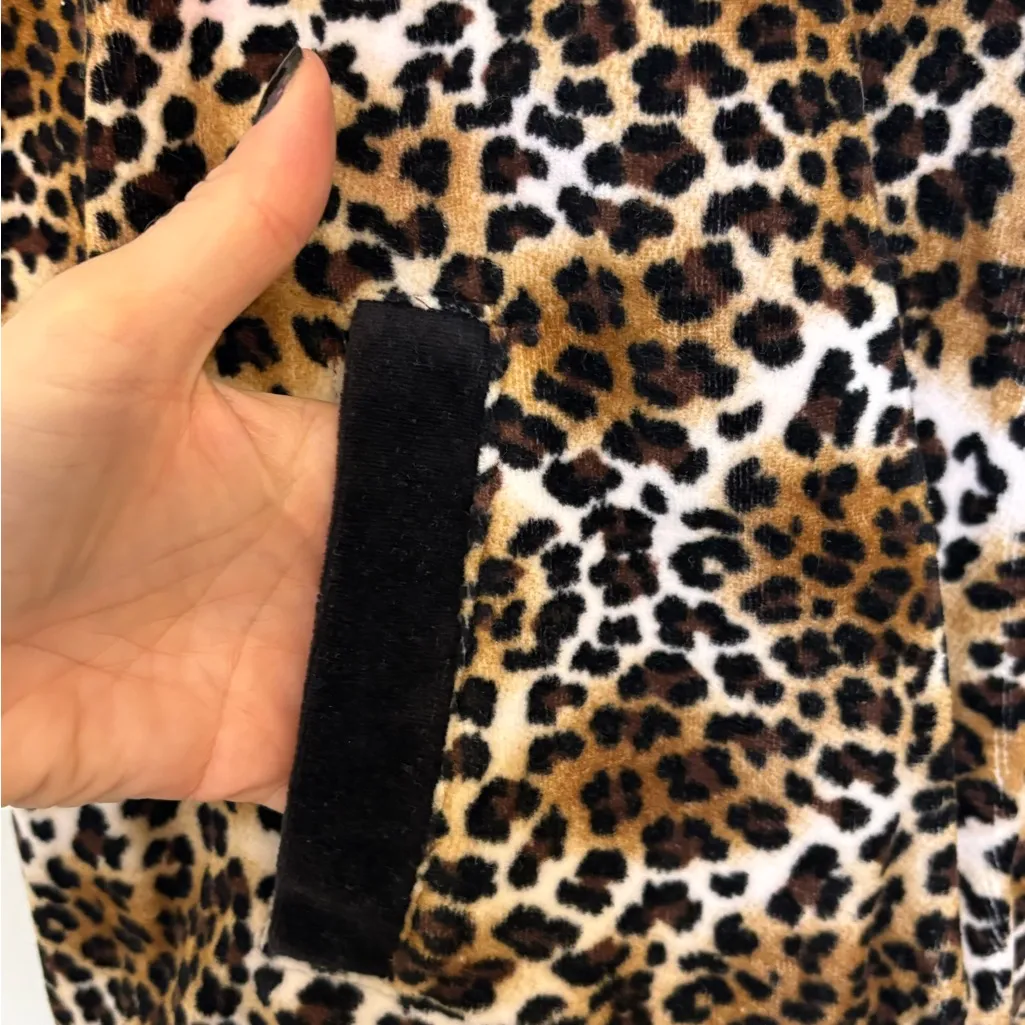 Rebecca Malone Leopard Print Zip Vest Fleece Lined Animal Print PXL - Image 5