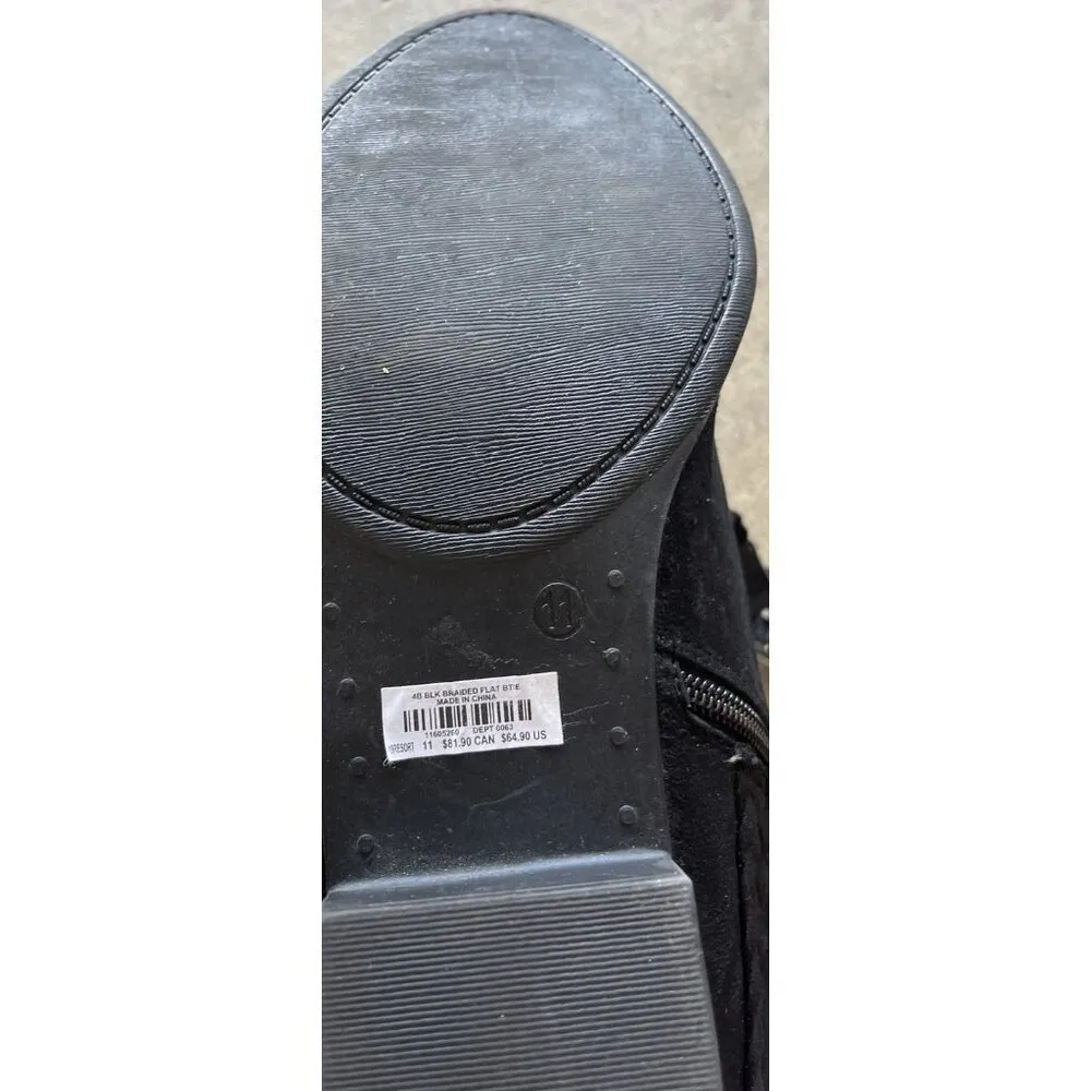 torrid Black 11605251 Faux Suede Ankle Boots Heel Life Stride Women’s Sz 11 - Image 5