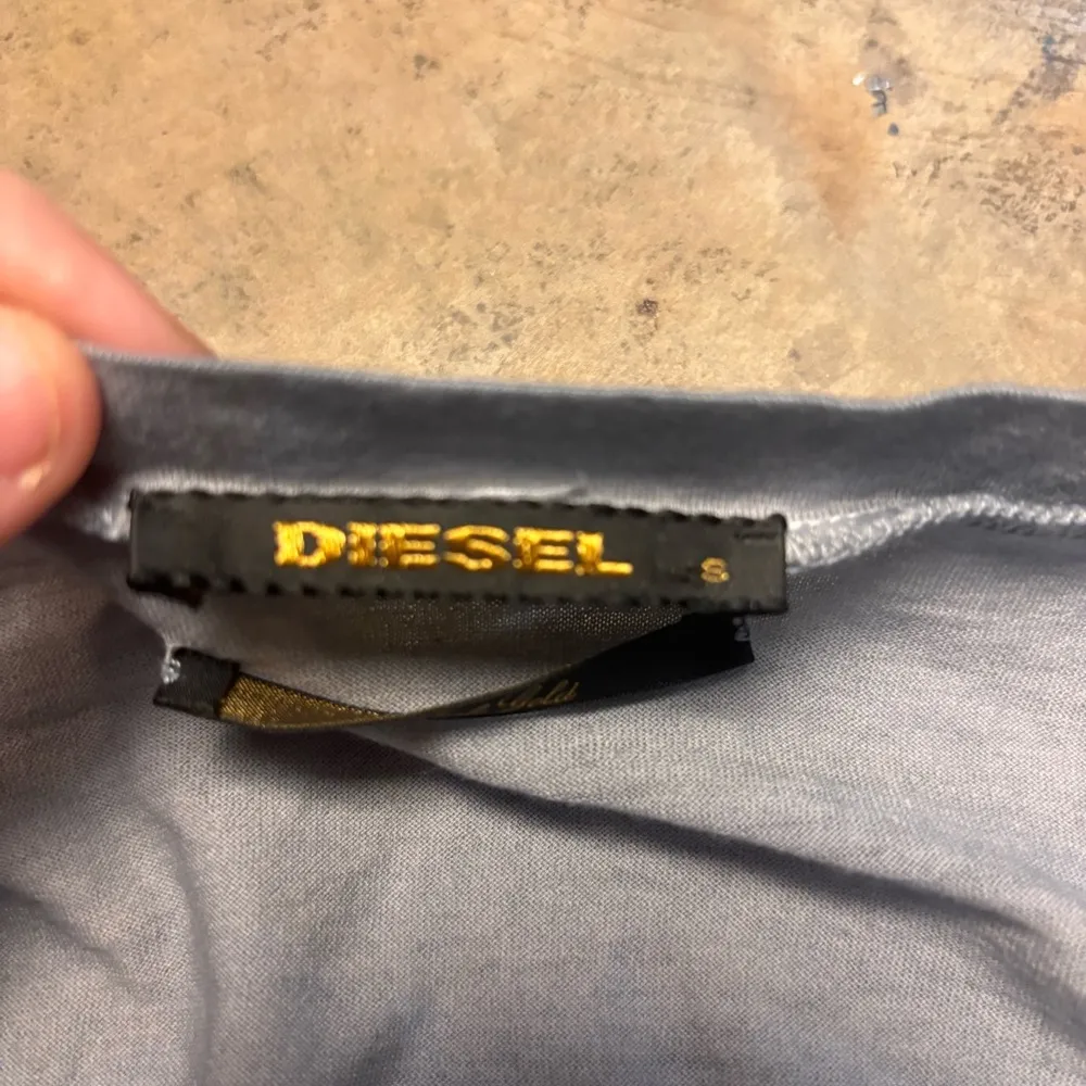 DIESEL black gold label vintage graphic punk short sleeve shirt top Blue - Image 3