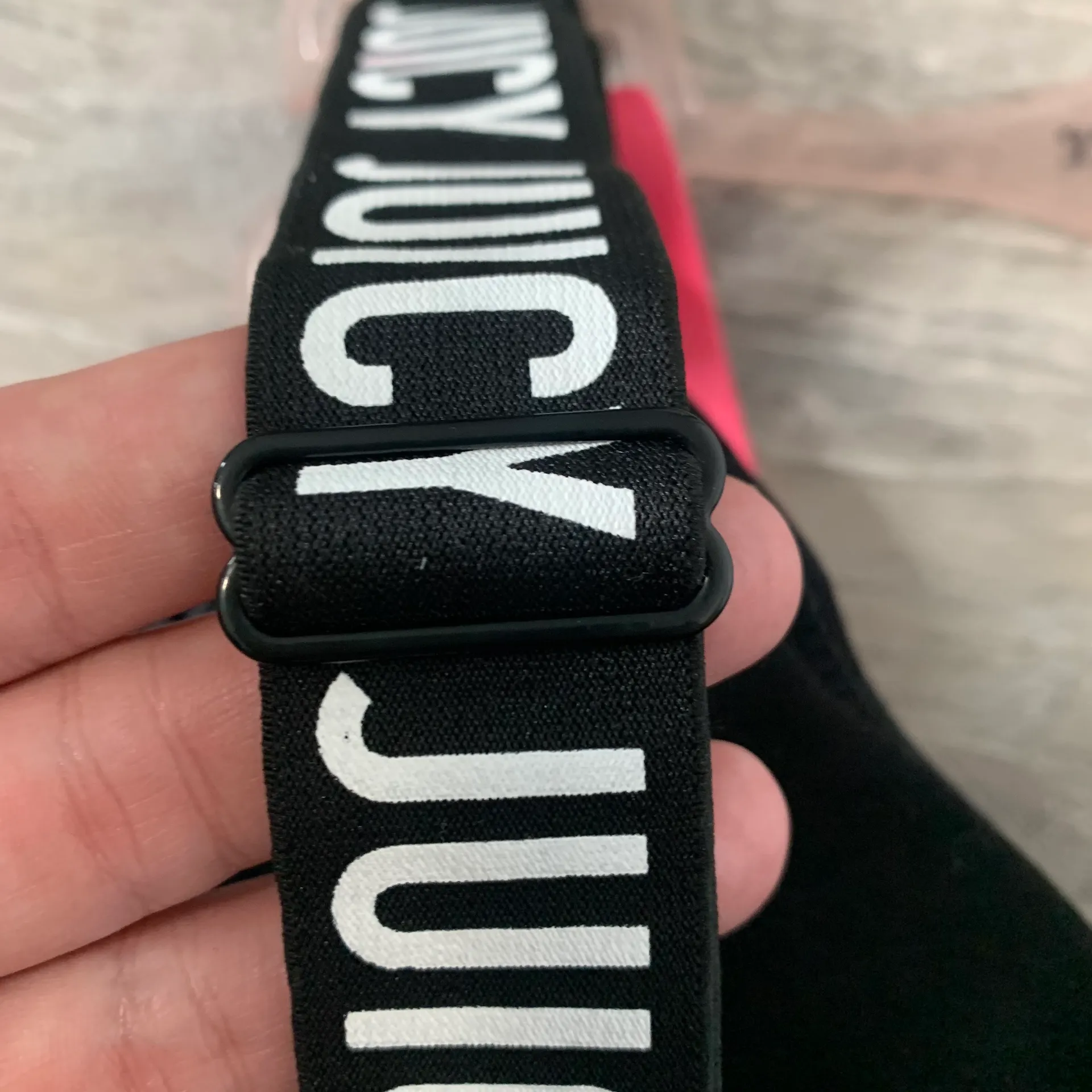 Juicy Couture NWT  Logo 2 Piece Hot Pink & Black Sports Bra Set - Image 6