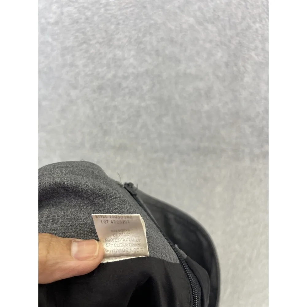 TAHARI Women's Skirt Gray Marled Size 2 Wool Blend Double Slit USA Made - Image 2