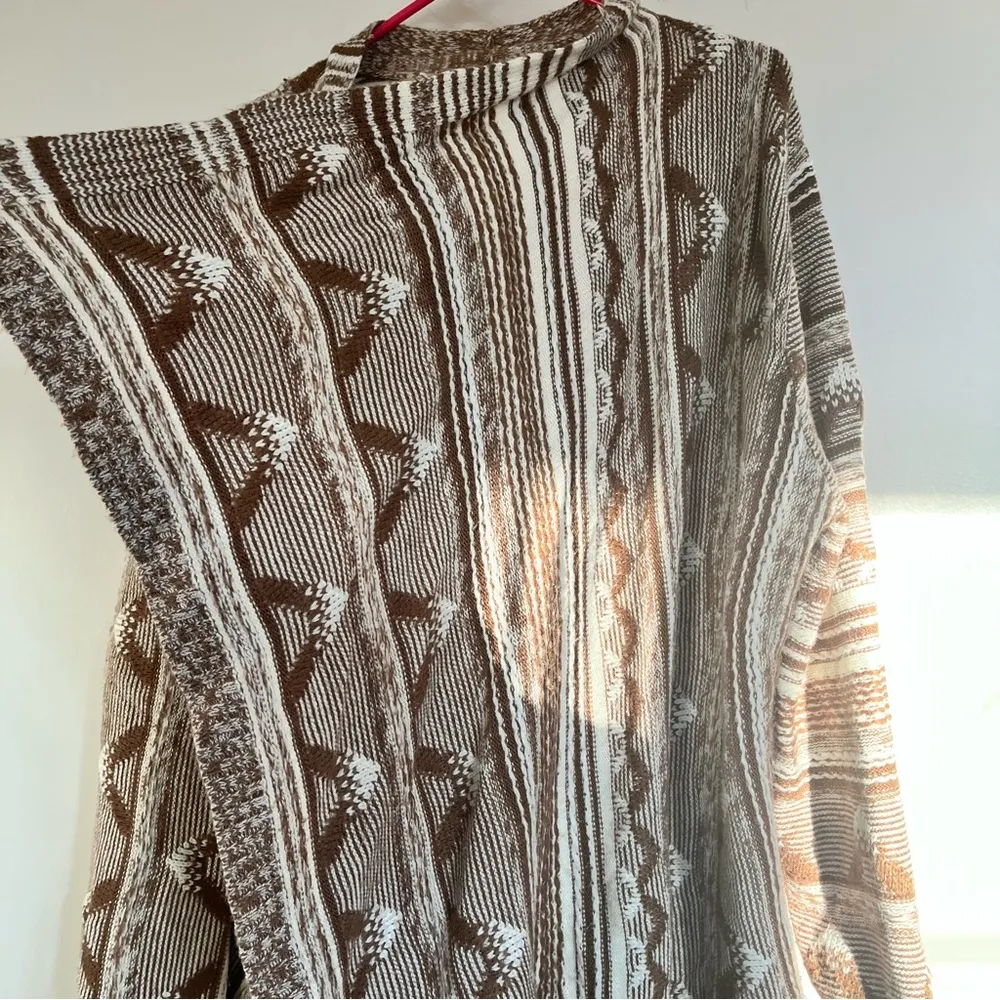 Women's Bob Timberlake Open Front Patterned Cardigan Tan & Brown‎ Size 2XL - Image 5