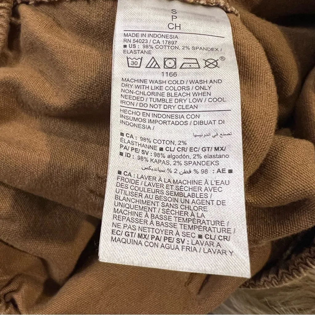 Old Navy Tan Comfort Waistband Pulla Utility Ankle Pants size small - Image 14