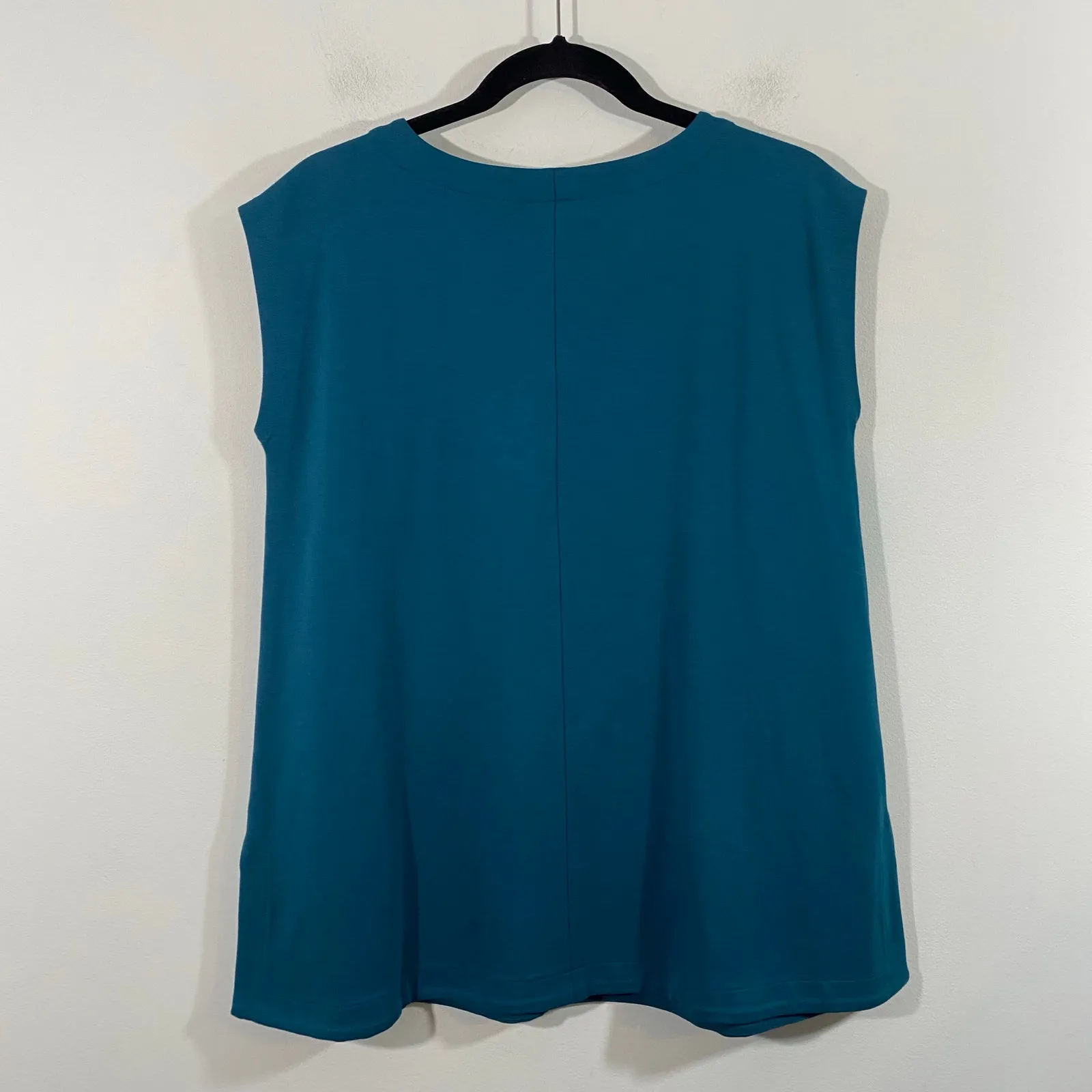 J Jill Wearever Collection Teal Slit Hem Loose Fit Sleeveless Tank Size XS NWT - Image 9