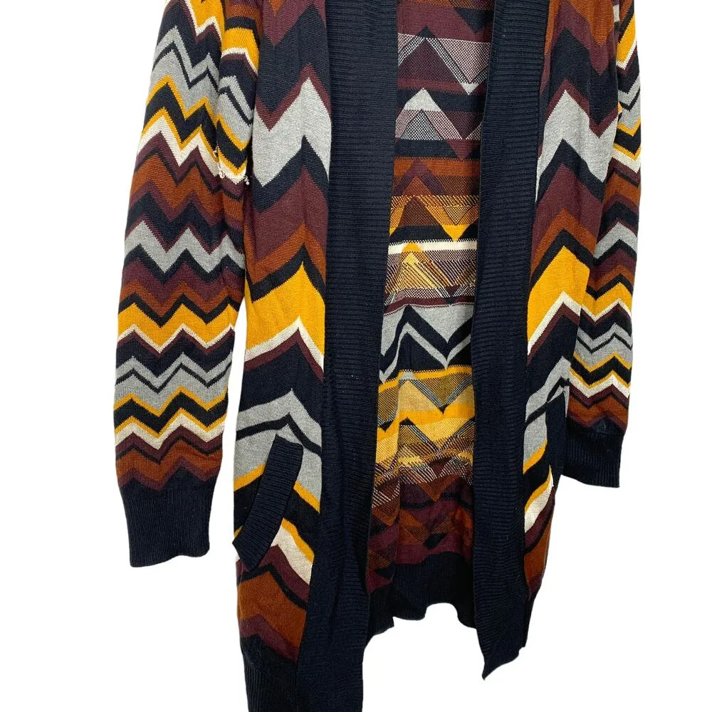Missoni For Target Chevron Zig Zag Knit Cardigan XS Brown - Image 3