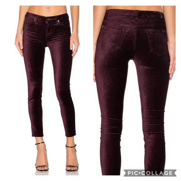 7 for all mankind ankle skinny in boysenberry - Image 2