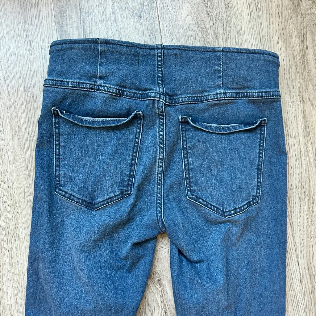 Free People We The Free Penny Pull-On Flare Jeans Dark Wash Size 25 - Image 8