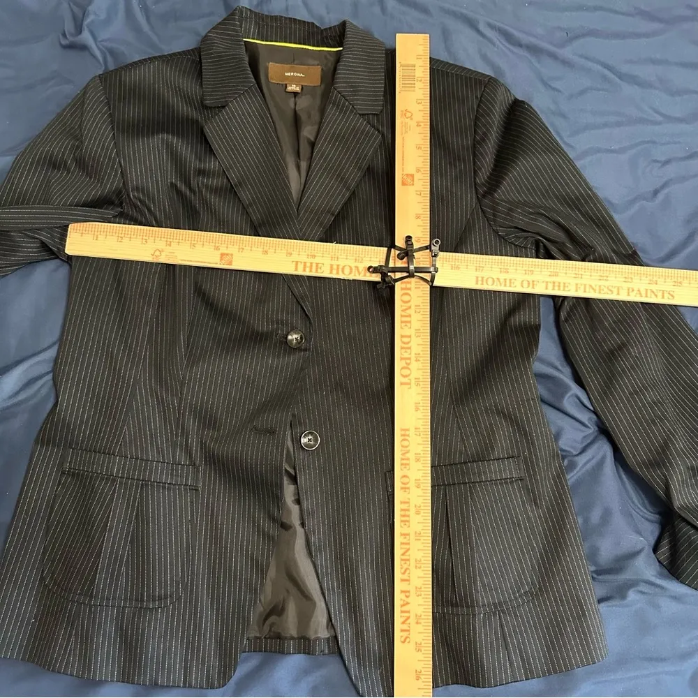 Merona Black Tailored Blazer with Notched Lapels - Image 7